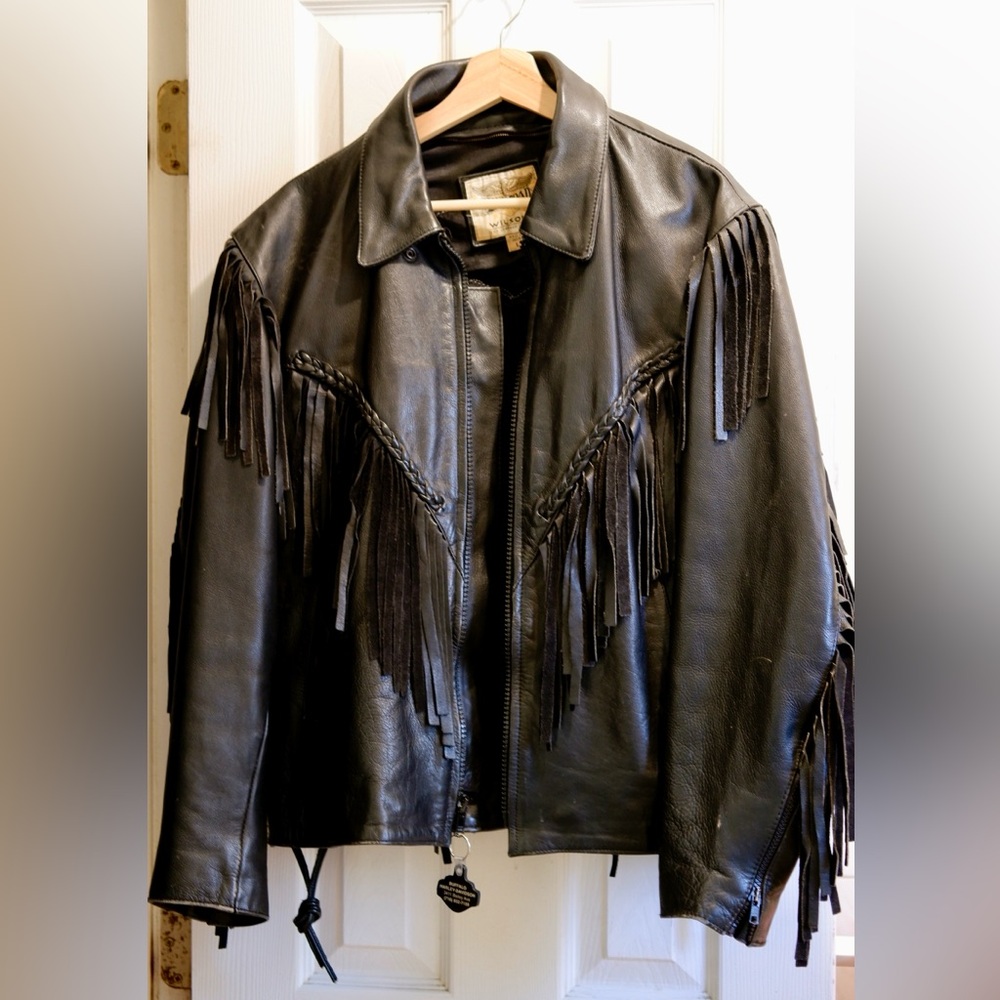 Vintage Harley Leather Jacket w/ Frills